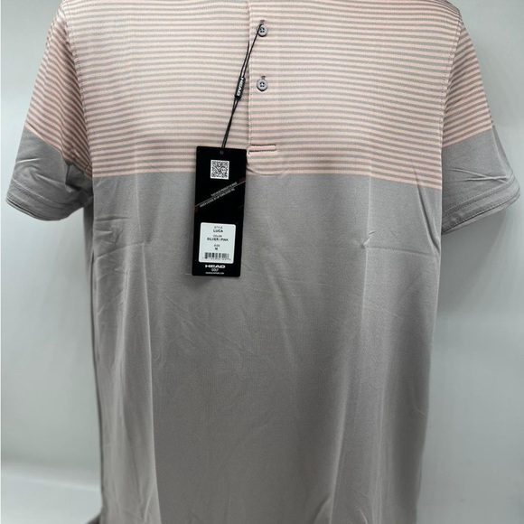 Head Men's Polo Shirt - Pink and Gray - Picture 1 of 10